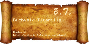 Buchvald Titanilla névjegykártya